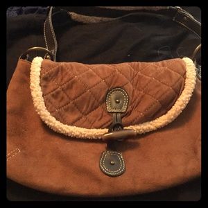 Old Navy handbag medium brown suede